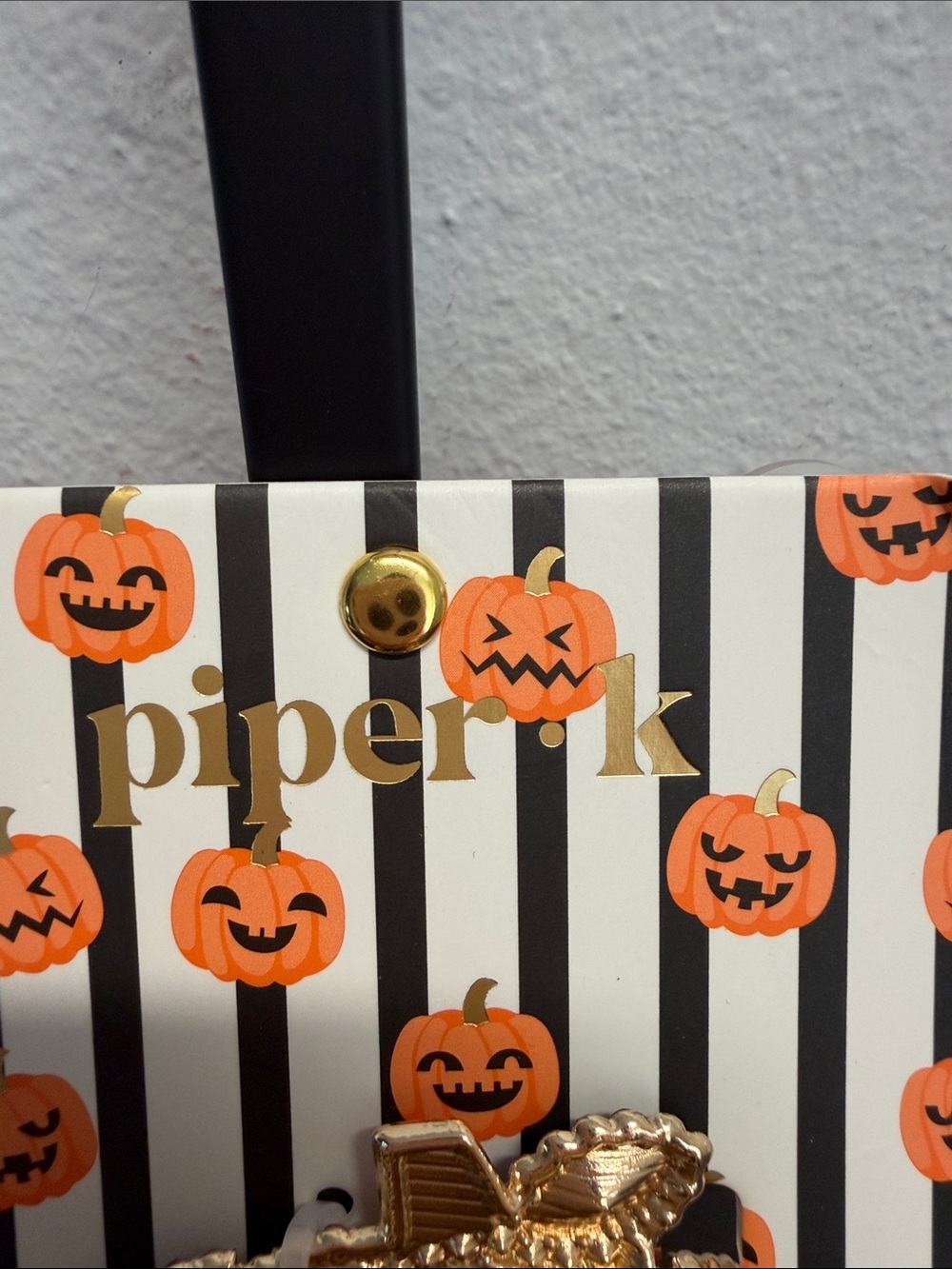 Piper K | October Fun Pumpkin Metal Hair Clip w/ Rhinestone Accents 🎃 - Picture 2 of 7